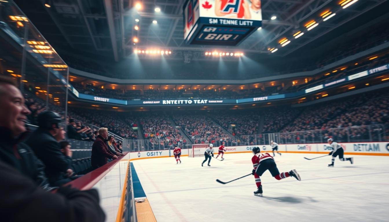 moderne eishockey arena atmosphäre